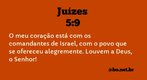 Juízes 5:9 NTLH