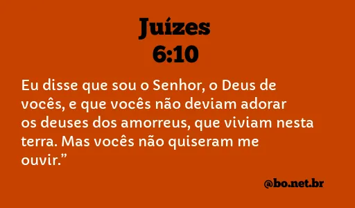 Juízes 6:10 NTLH