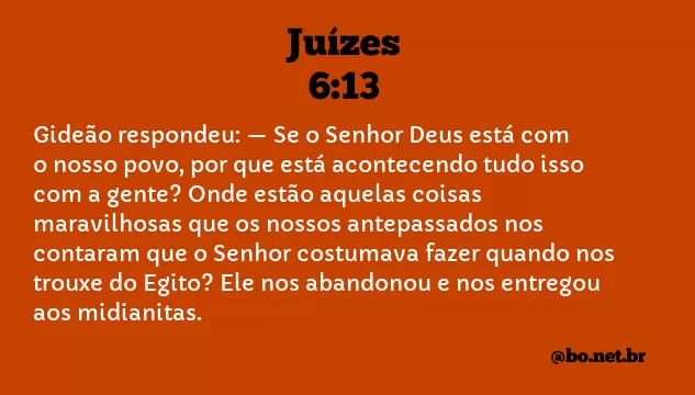 Juízes 6:13 NTLH