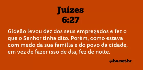 Juízes 6:27 NTLH