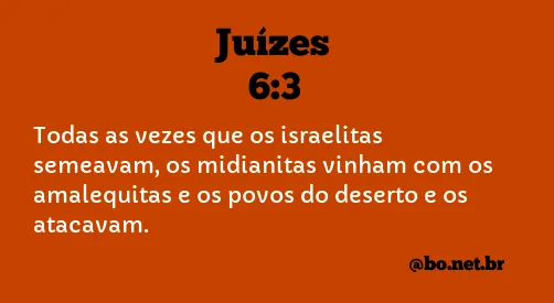 Juízes 6:3 NTLH