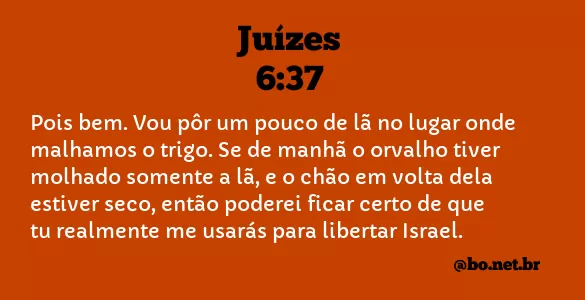 Juízes 6:37 NTLH