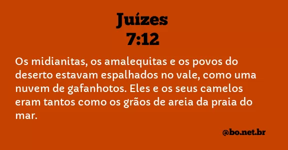 Juízes 7:12 NTLH