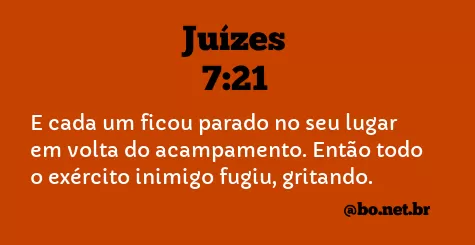Juízes 7:21 NTLH