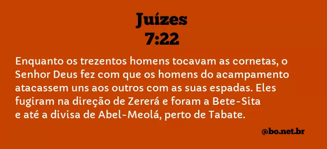 Juízes 7:22 NTLH