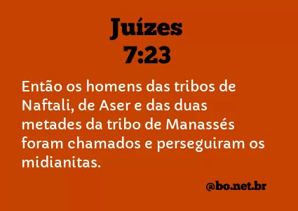Juízes 7:23 NTLH