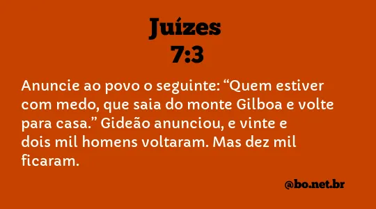 Juízes 7:3 NTLH