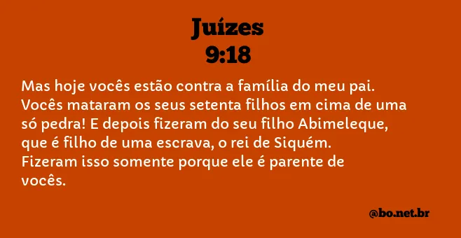 Juízes 9:18 NTLH