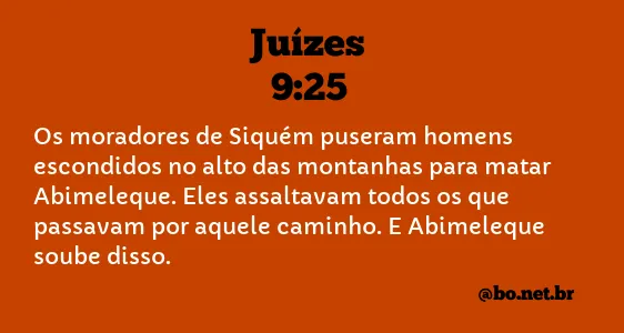 Juízes 9:25 NTLH