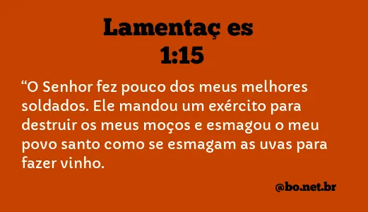 Lamentações 1:15 NTLH