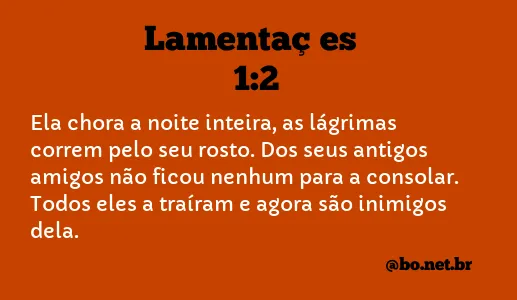 Lamentações 1:2 NTLH