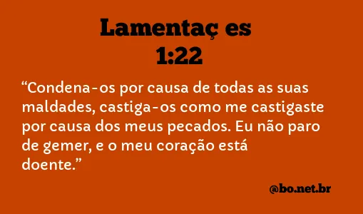 Lamentações 1:22 NTLH