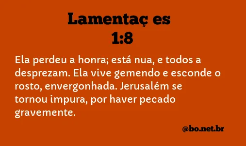 Lamentações 1:8 NTLH