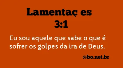 Lamentações 3:1 NTLH