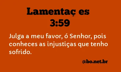 Lamentações 3:59 NTLH