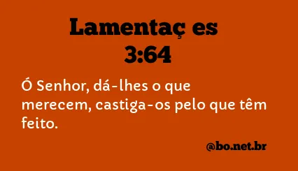 Lamentações 3:64 NTLH