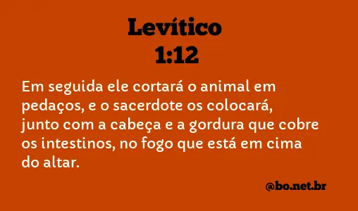 Levítico 1:12 NTLH