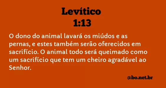Levítico 1:13 NTLH