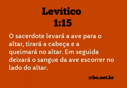 Levítico 1:15 NTLH