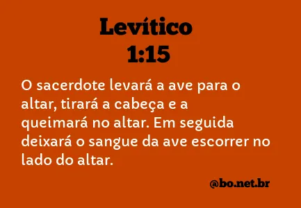 Levítico 1:15 NTLH