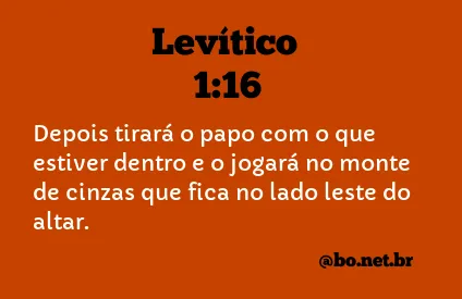 Levítico 1:16 NTLH