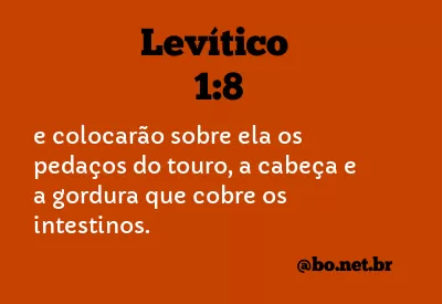 Levítico 1:8 NTLH
