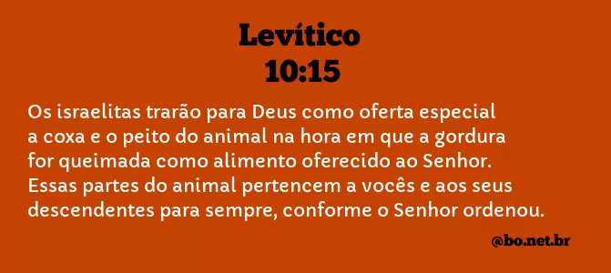 Levítico 10:15 NTLH