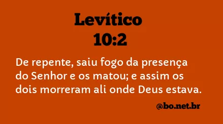 Levítico 10:2 NTLH
