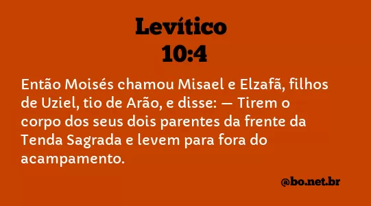 Levítico 10:4 NTLH