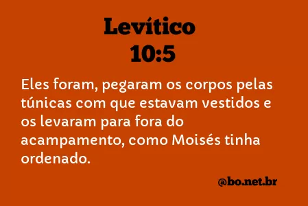 Levítico 10:5 NTLH