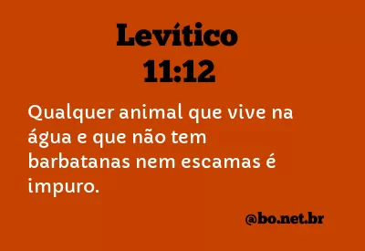 Levítico 11:12 NTLH