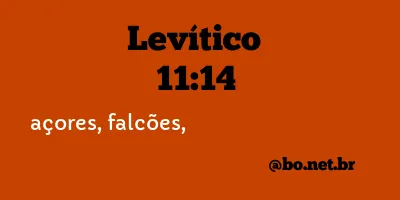 Levítico 11:14 NTLH