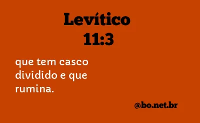 Levítico 11:3 NTLH