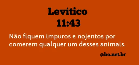 Levítico 11:43 NTLH