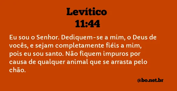 Levítico 11:44 NTLH