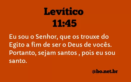 Levítico 11:45 NTLH