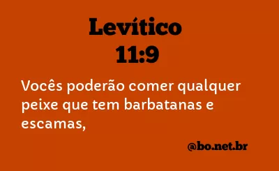 Levítico 11:9 NTLH