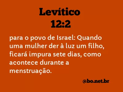 Levítico 12:2 NTLH