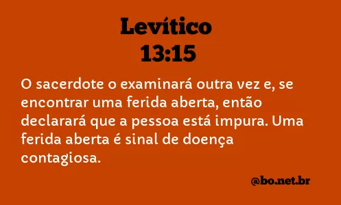 Levítico 13:15 NTLH