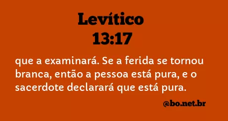 Levítico 13:17 NTLH