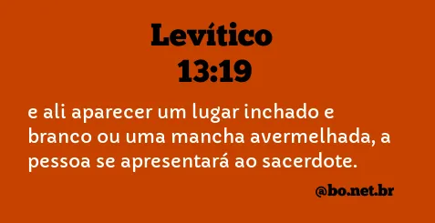 Levítico 13:19 NTLH