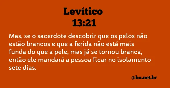 Levítico 13:21 NTLH