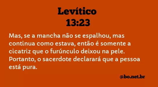 Levítico 13:23 NTLH