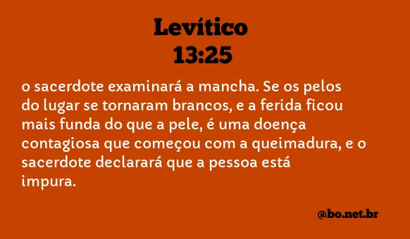 Levítico 13:25 NTLH