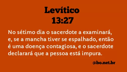 Levítico 13:27 NTLH