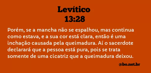 Levítico 13:28 NTLH