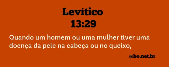 Levítico 13:29 NTLH