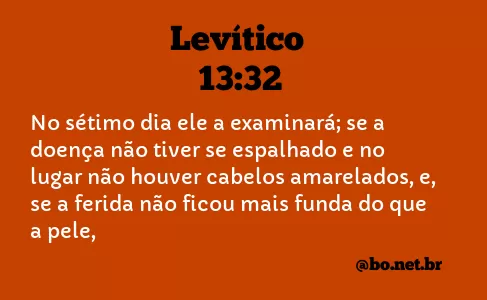 Levítico 13:32 NTLH
