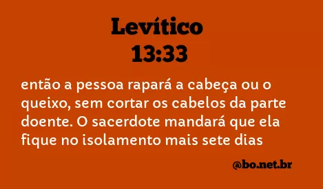Levítico 13:33 NTLH