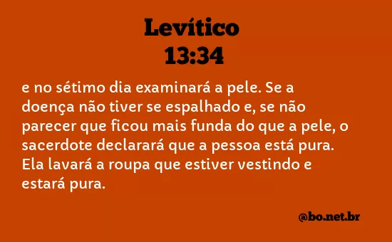 Levítico 13:34 NTLH